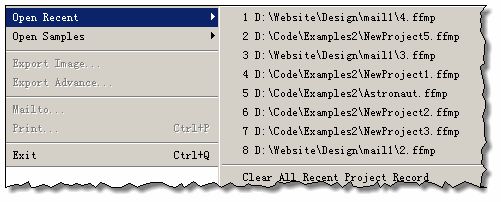 Open Recent File Lists Function